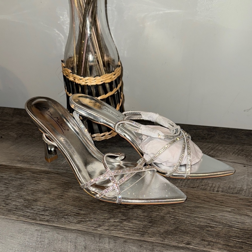 Elegant Silver Women's Heels